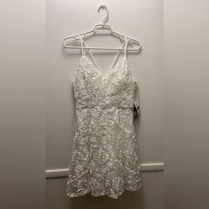 White flare dress